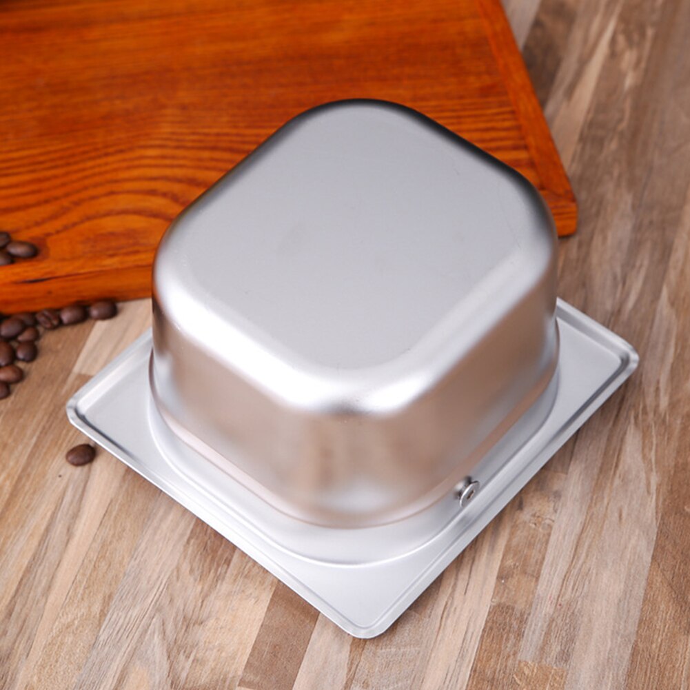 Bin Stainless Steel Coffee Knock Box Durable Home Use Silver Container Tray Practical Deep Coffee Supplies Kitchen Tool