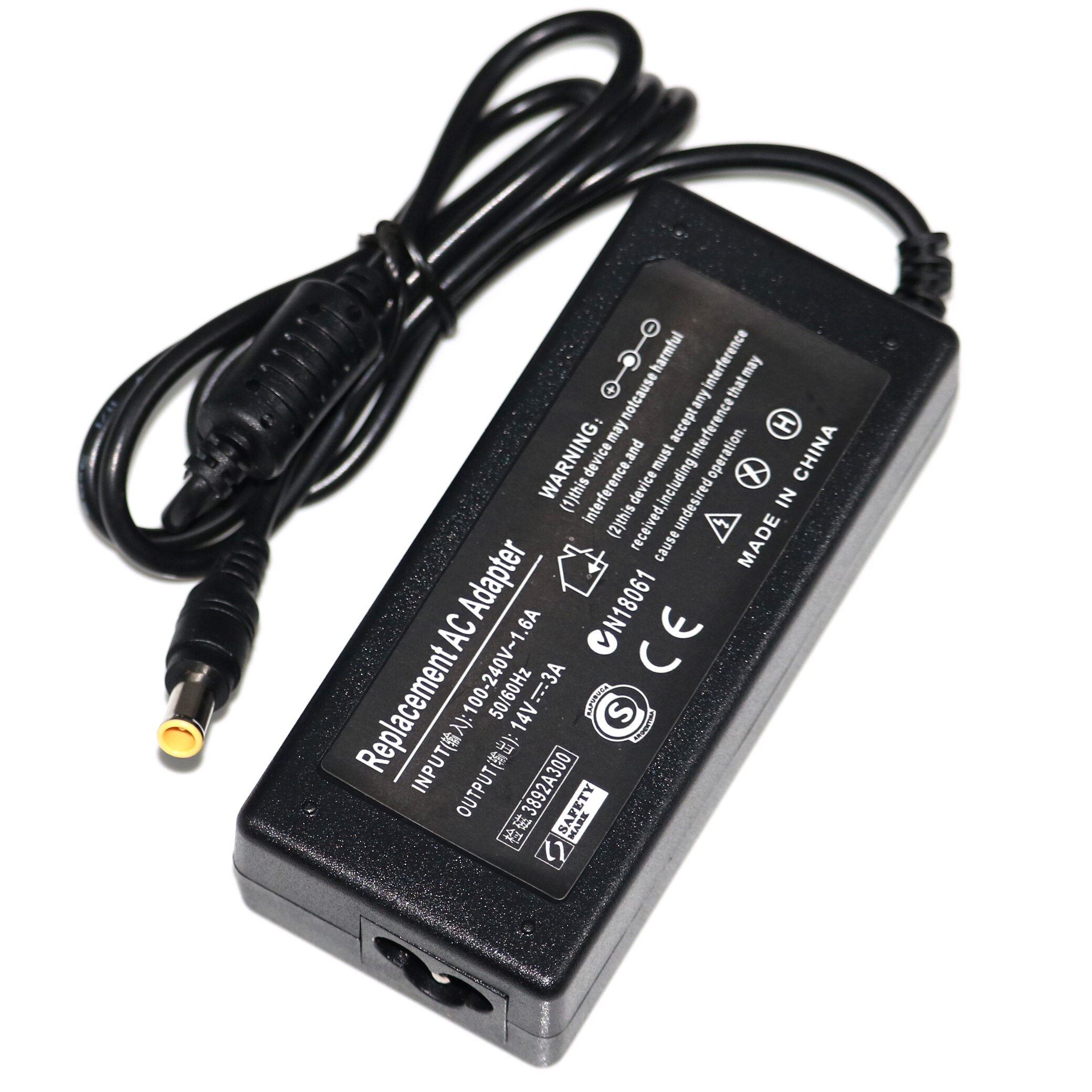 14V 3A 42W Adapter for Samsung Monitor SyncMaster S22C300H P2770 SA350 UE590 S27D360H UN22F5000AF S27B350H S27E390H Power Supply