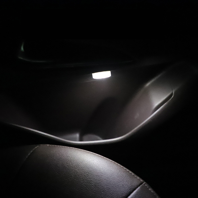 Mini Car LED Touch Switch Light Auto Wireless Ambient Lamp Portable Night Reading Light Car Roof Bulb Car Interior Light 1/2Pcs