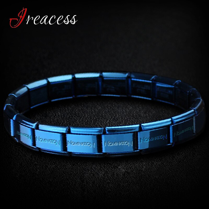 Stainless Steel Charm Bracelets For Women men Black Blue Gold Silver Jewelry body Bracelet & Bangle