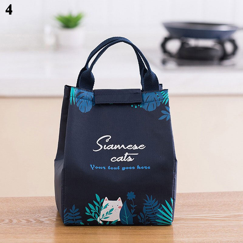 1 Pc Cartoon Lunch Tas Vrouwen Verse Koeler Zakken Waterdichte Draagbare Rits Thermische Oxford Lunchbox Tote Voedsel Zakken: 4