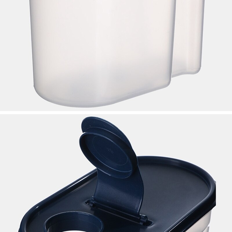 Storage Cans Set Of Bulk Cans 4 Pieces with Hinged Lids 2.6 + 1.8 Liters Recyclable Transparent Storage Bulk Cans