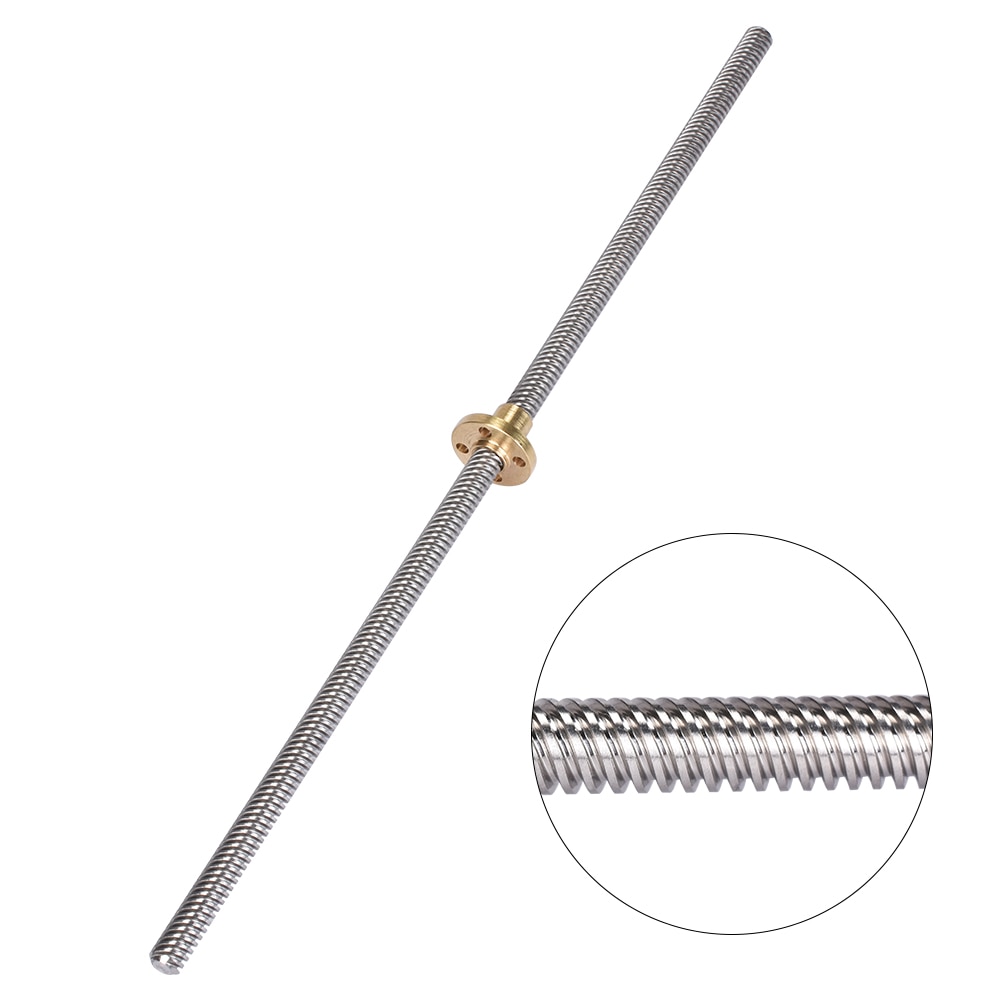 T8 Blei Schraube 300/330/350/380/400/500mm Trapez Blei Schraube Schrittmotor + Anti-Rückschlag murmeln 8mm Gewinde 8mm Für 3D Drucker
