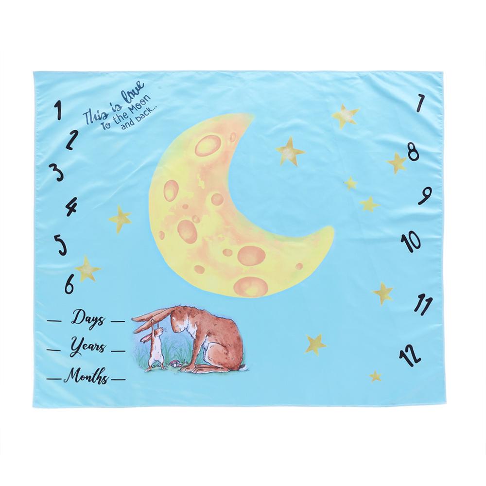 Karikatur aufbringen Kleinkind Baby Meilenstein PhotoProps Hintergrund Decken Spielen matt Hintergrund Tuch Kalender Foto Zubehör: 10