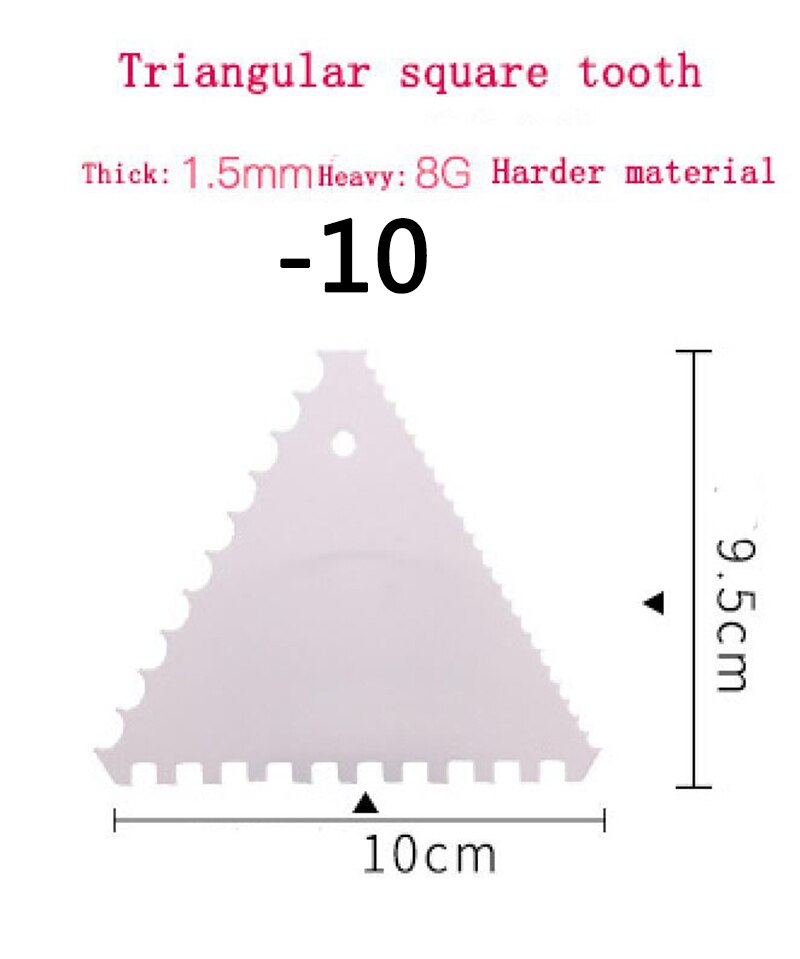 FEIGO Küche Backen Gebäck Schaber Unregelmäßigen Gezackten DIY Kuchen Butter Schaber Runde Platz Transparente Schaber Backen Werkzeug F551: F551-10