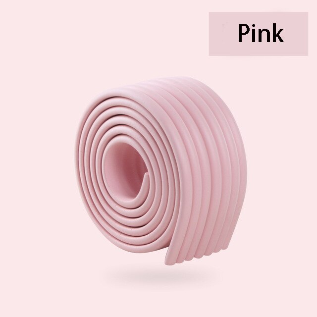 2m baby barnsäkerhet bord hörnskydd skydd barn skum stötfångare kollision breda kuddremsor glas skrivbord kant krockbygel: Rosa