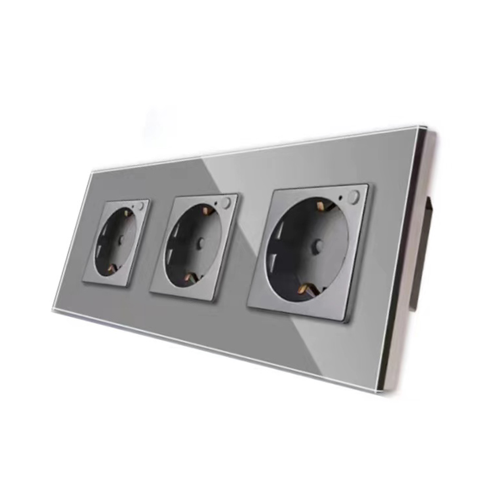 Bingoelec Smart Home Grey Smart Switch and Wifi Socket Power Monitor with Crystal Glass Panel Home Improvement: Khaki