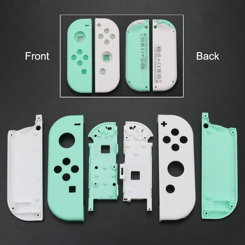 YuXi Replacement Housing Shell Cover for Nintend Switch NS NX Joy-Con Joycon Controller Protective Shell Case Green Blue White: No.11