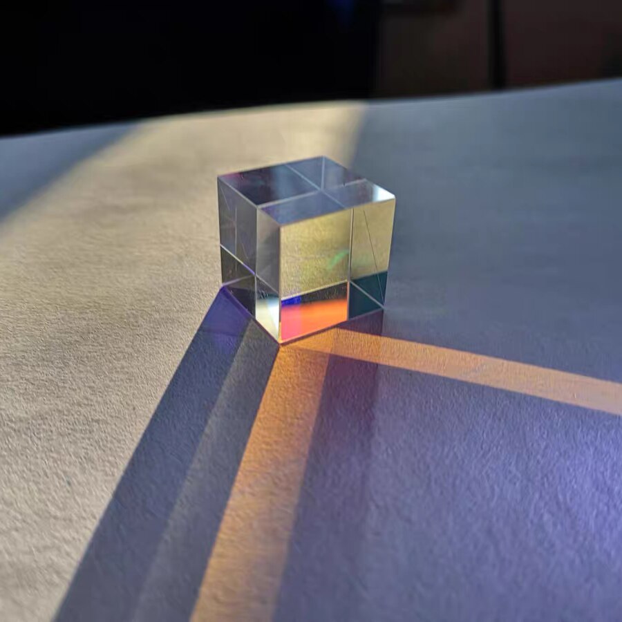 Optisk glas len firkantet prisme 5*5*5mm optisk prisme regnbueterning af lys farve stor et videnskabeligt eksperiment for børn