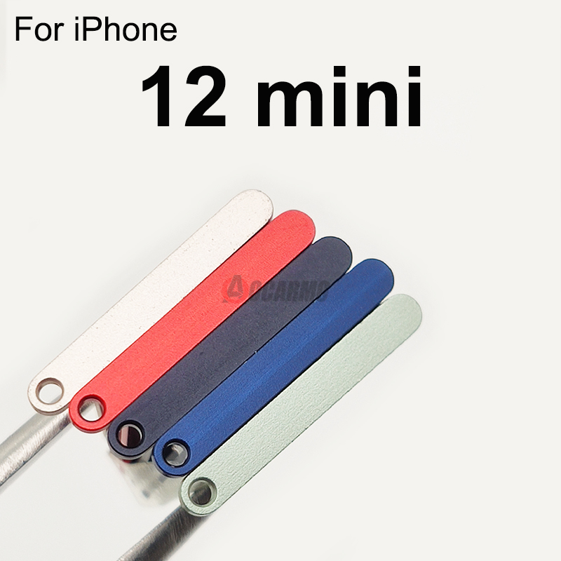 Para Apple iPhone 12 mini bandeja de tarjeta SIM individual cajón con ranura negro blanco rojo verde azul piezas de repuesto
