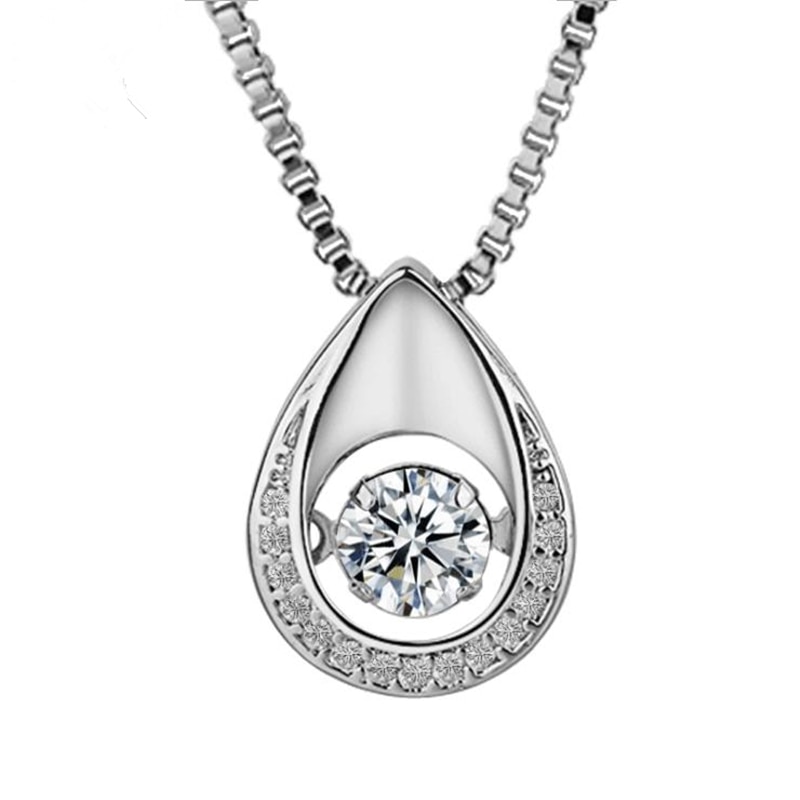 Kofsac Mode 925 Sterling Zilveren Kettingen Voor Vrouwen Exquisite Dansen Stone Water Hanger Sieraden Meisje