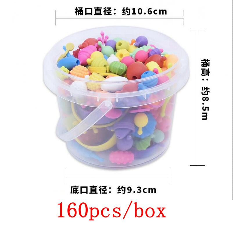 Pop Kralen Speelgoed Snap Samen Ketting En Armband Ambachten Sieraden Mode Kit Diy Educatief Kid 'S Speelgoed Craft Diy Sieraden speelgoed: about 160pcs