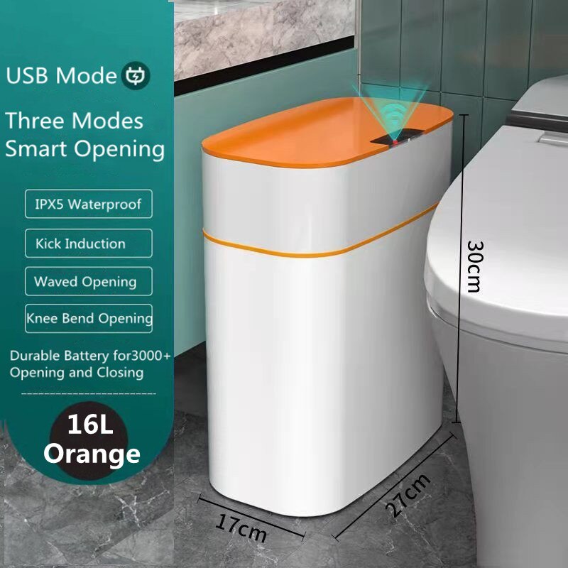 Smart Trash Can Intelligent Sensor Dustbin Electric Automatic Rubbish Can Waterproof Dustbin Household Kitchen Toilet Bin