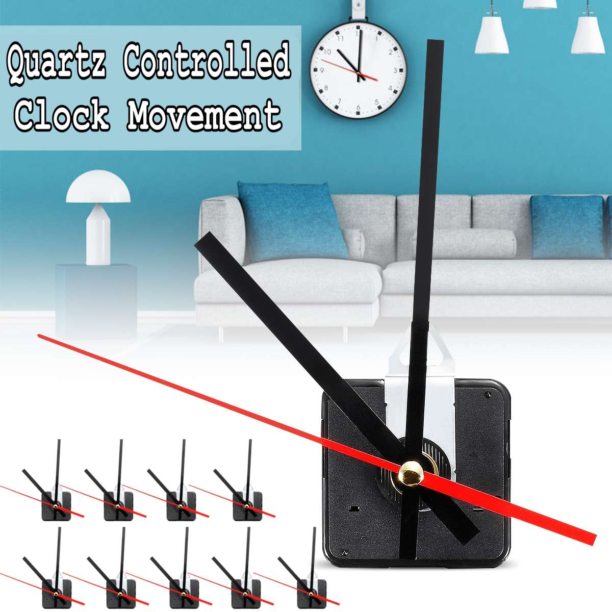 5/10Pcs 18.5Mm Quartz Silent Clock Movement Mechanism Module Diy Kit Uur Minuut Tweede Zonder Batterij Thuis huishouden