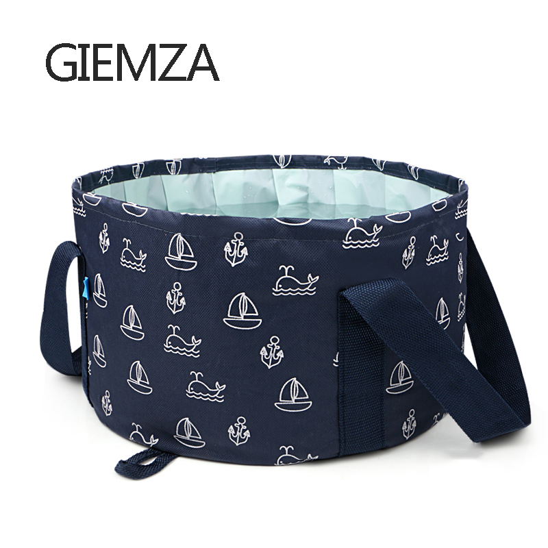 GIEMZA Folding Ice Bucket Bags Large BBQ Container Beer Champagne Outdoor Safe Accessories Blue Pink Water Pot
