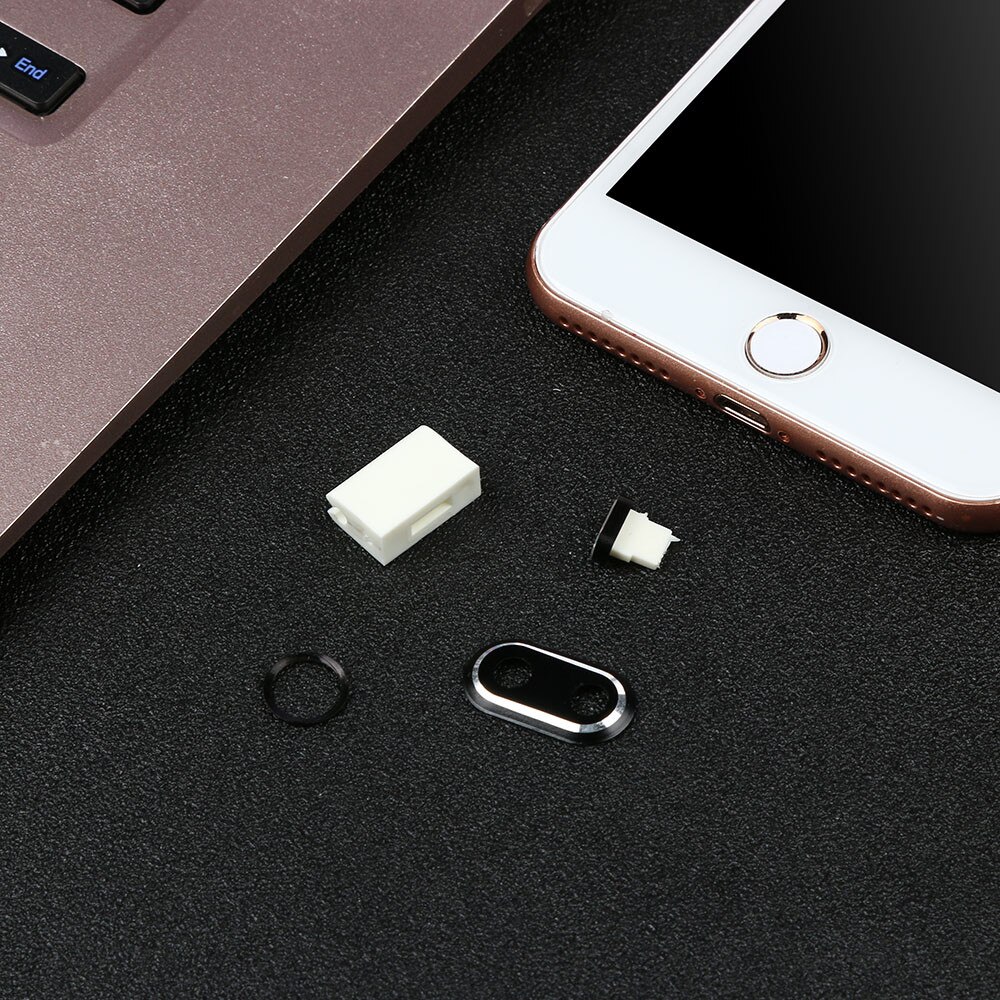 Voor Iphone 7/8 Plus Lens Beschermende + Home Knop Sticker + Stof Plug + Collector Anti Stof Stekkers Stofdicht praktische Siliconen Gebruik