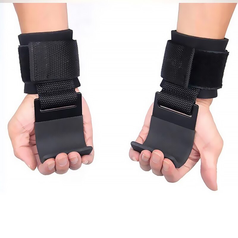 Weight Lifting Grip Hooks Lifting-Hook Hand-Bar Fitness Wrist Straps Heavy Duty Pull-Ups Power Lifting Grips Padded Workout Hook