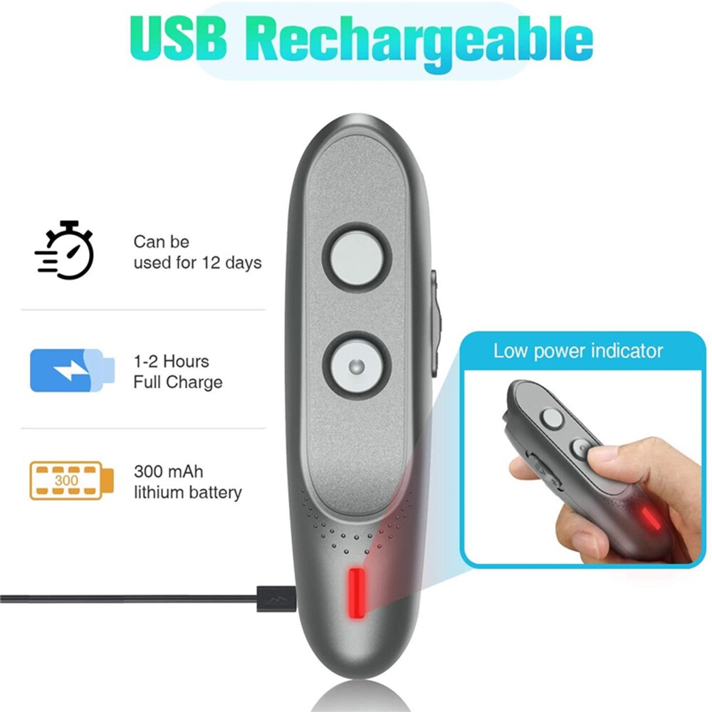 Ultrasonic Handheld Dog Repellent and Training Tools Small Medium Large Dogswith LED Flashlight Safe Dog Anti Barking Device