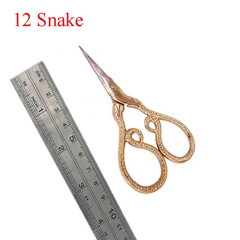Tijera de sastre Vintage con bonito de conejo y Dragón de punto de cruz, artesanía antigua, costura fina DIY, corte de tela para hogar: Snake