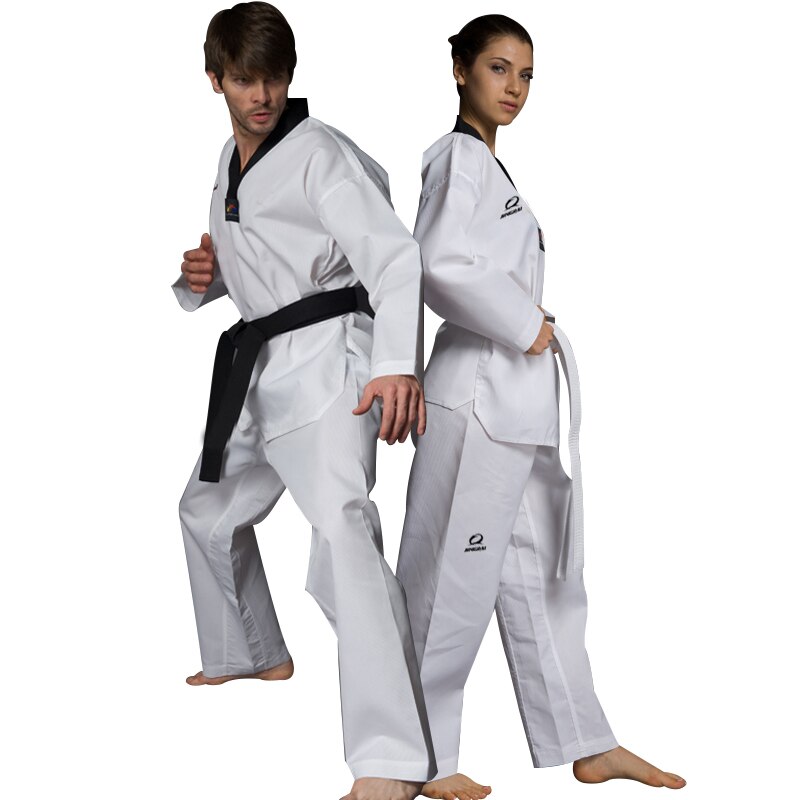 Taekwondo Dobok Protector Uniform Stripe Clothes Long-Sleeve Karate Suit WTF Dedicated Child and Adult