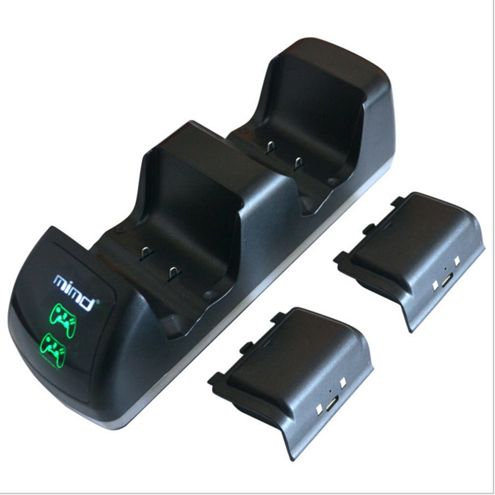 Xbox One/One X/One S Controller Charger Dual Slot High Speed Docking/Charging Station 2 x 1000mAh Rechargeable Battery