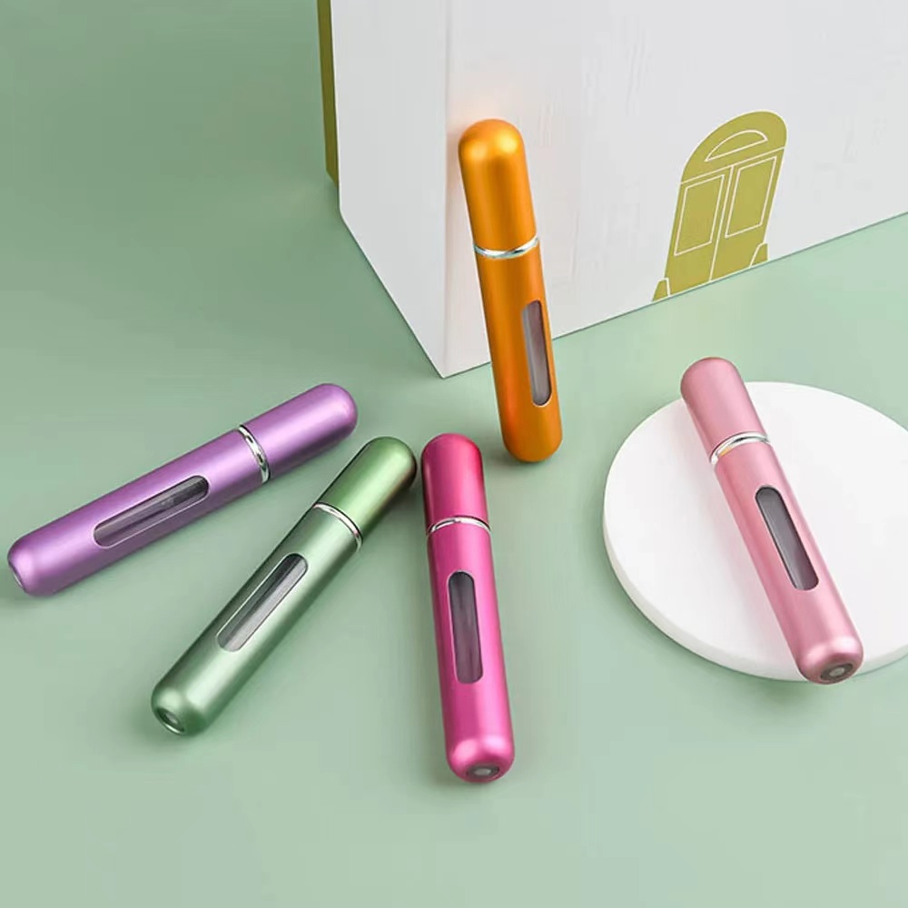 8/10 ml Mini Tragbare Nachfüllbare Parfüm Flasche Zerstäuber Pumpe Aluminium sprühen Flasche Kosmetische Behälter Reise machen-hoch-Werkzeug