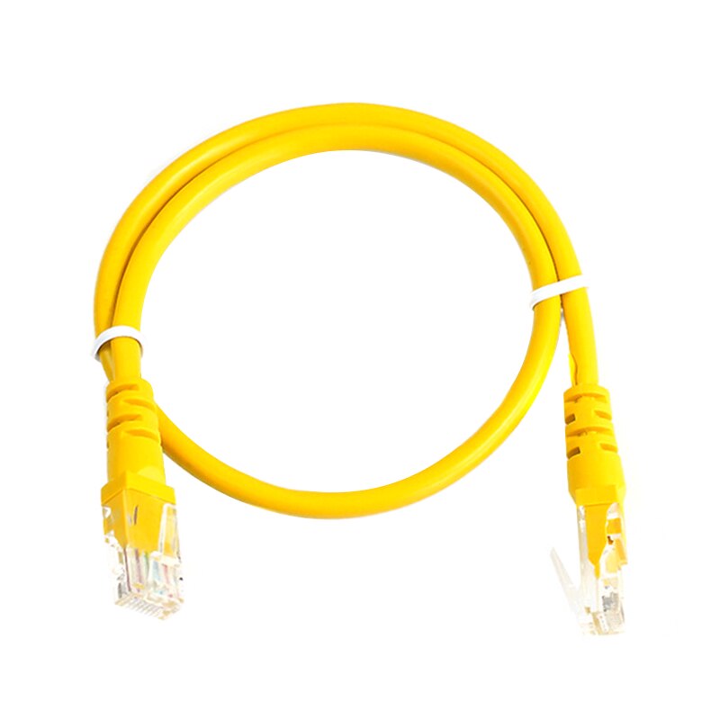 RJ45 CAT5 Ethernet Lan Network Cable Adapter For Computer Modem Anti-interference Yellow Extension Cord RJ45 connector
