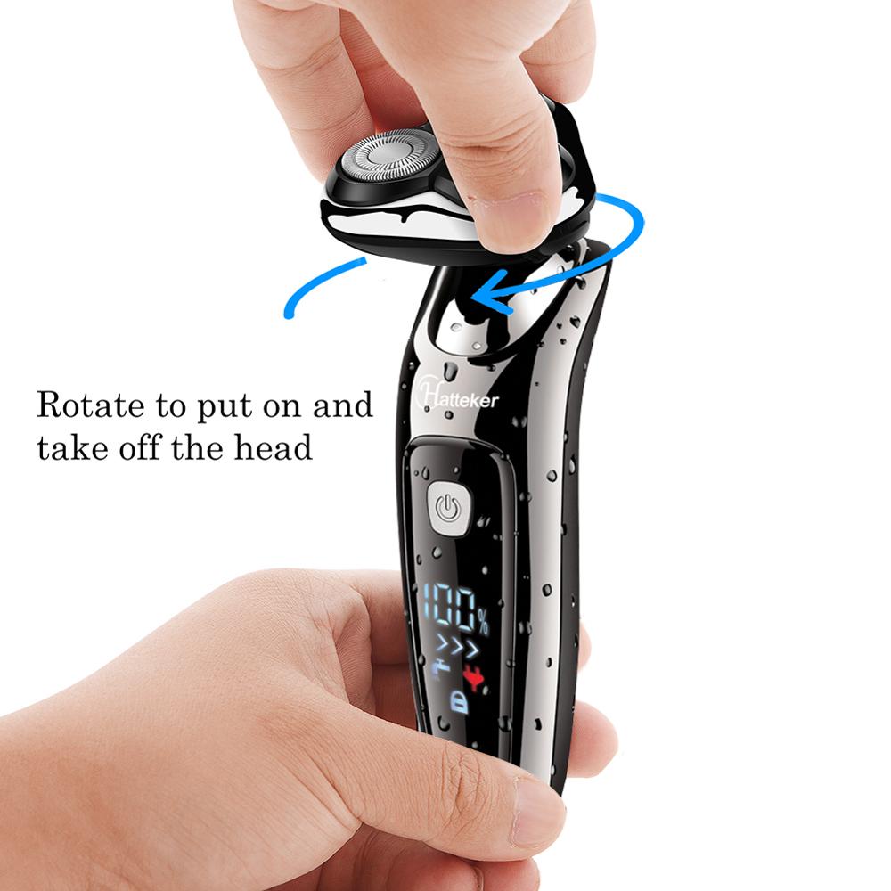 HATTEKER-rasoir électrique pour hommes, /nouveauté, rechargeable par usb, kit de toilettage pour la barbe