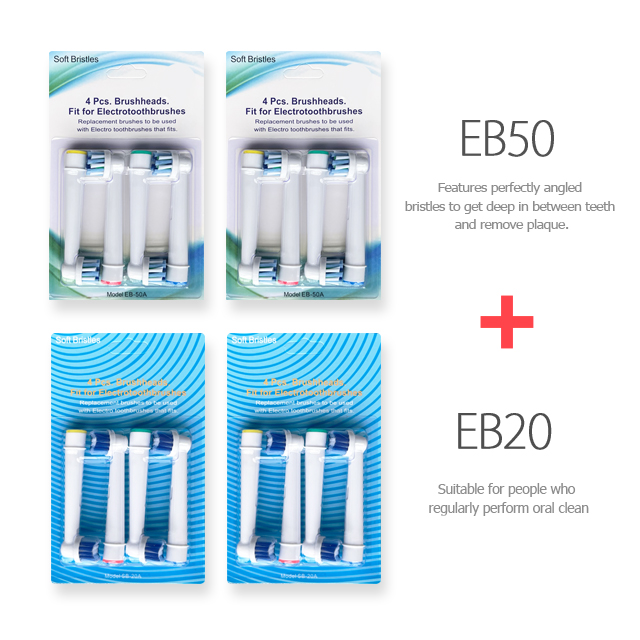 Têtes de brosse à dents électrique pour Oral B, tête de brosse de resubdivision pour la vitalité, buses Oral-B: Black