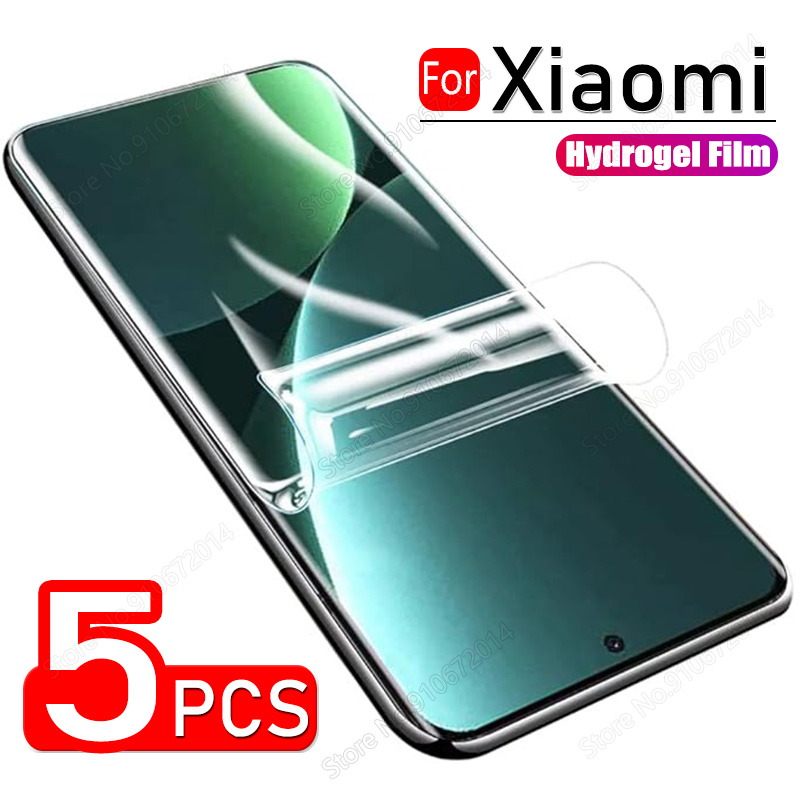 Protecteur d'écran, Film Hydrogel, 5 pièces, pour Xiaomi 13T 15T 14T Pro 11 12 13 Lite 12X 12S 10T 11T 12T 15S 14 15 Ultra 17 Pro Max