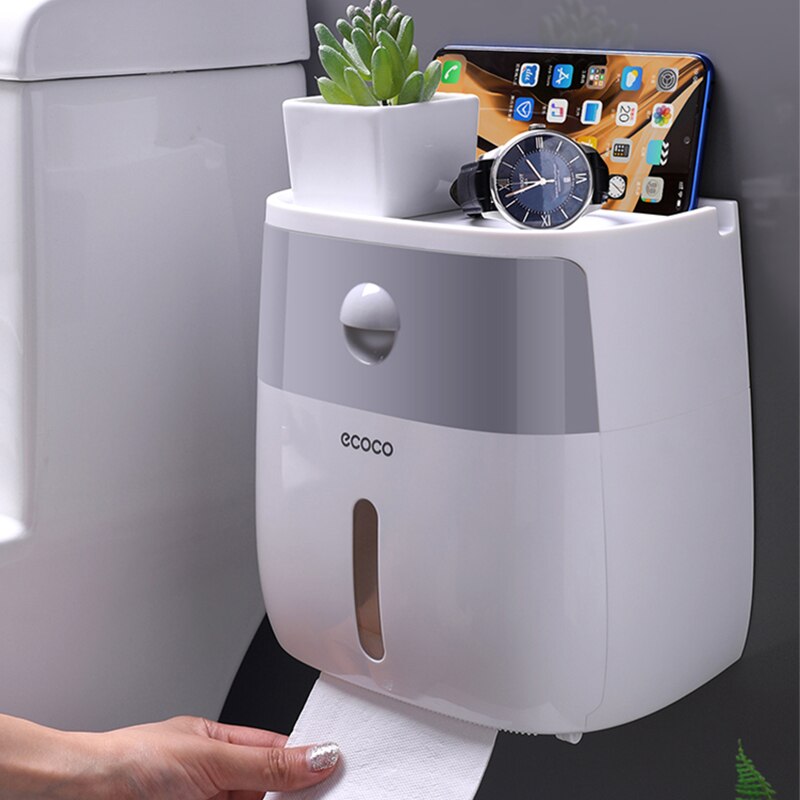 Waterproof Toilet Paper Holder For Toilet Paper Towel Holder Bathroom Dispenser Storage Box Toilet Roll Holder Wall Mounted