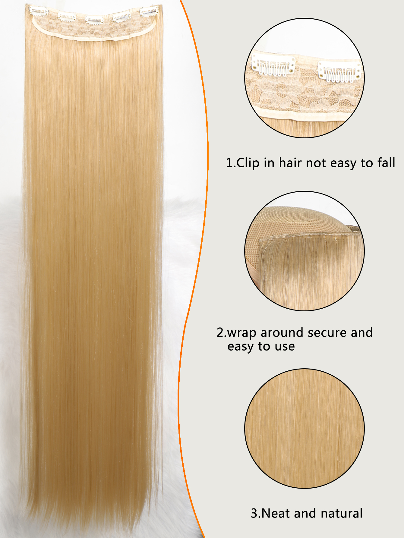 Synthetische 5 Clip In Hair Extensions Lang Recht Kapsel Haarstuk Zwart Bruin Blond 80Cm Natuurlijk Nep Haar Voor Vrouwen