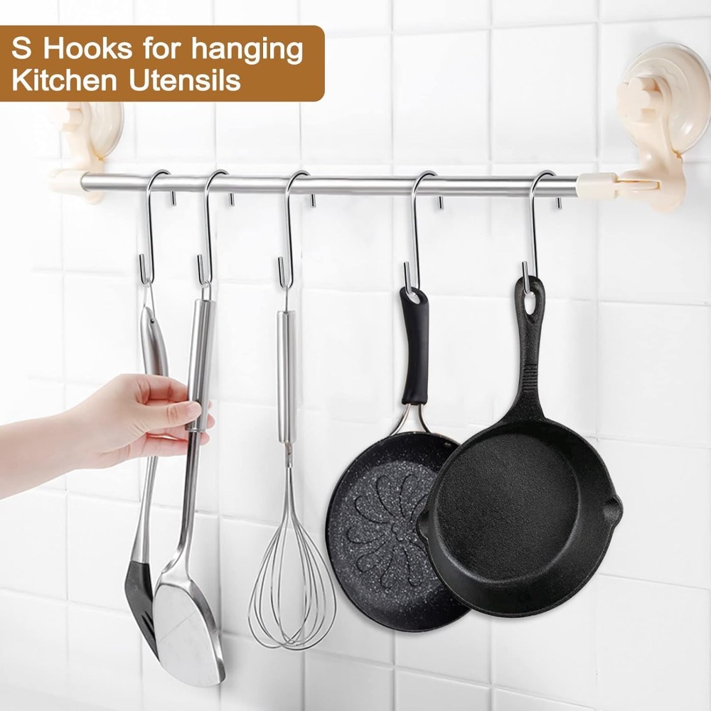 Heavy Duty S-haken Pan Pannenlap Rack Haken Hangende hangers S-vormige organisator Opslaghouder Kleding Tassen Keukenaccessoires