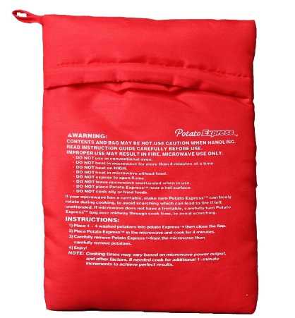 Bolsa de patatas para microondas, bolsa reutilizable para cocinar patatas en microondas exprés, cocina de patatas al horno, patatas perfectas, bolsa roja para hornear de 4 minutos: Verde militar