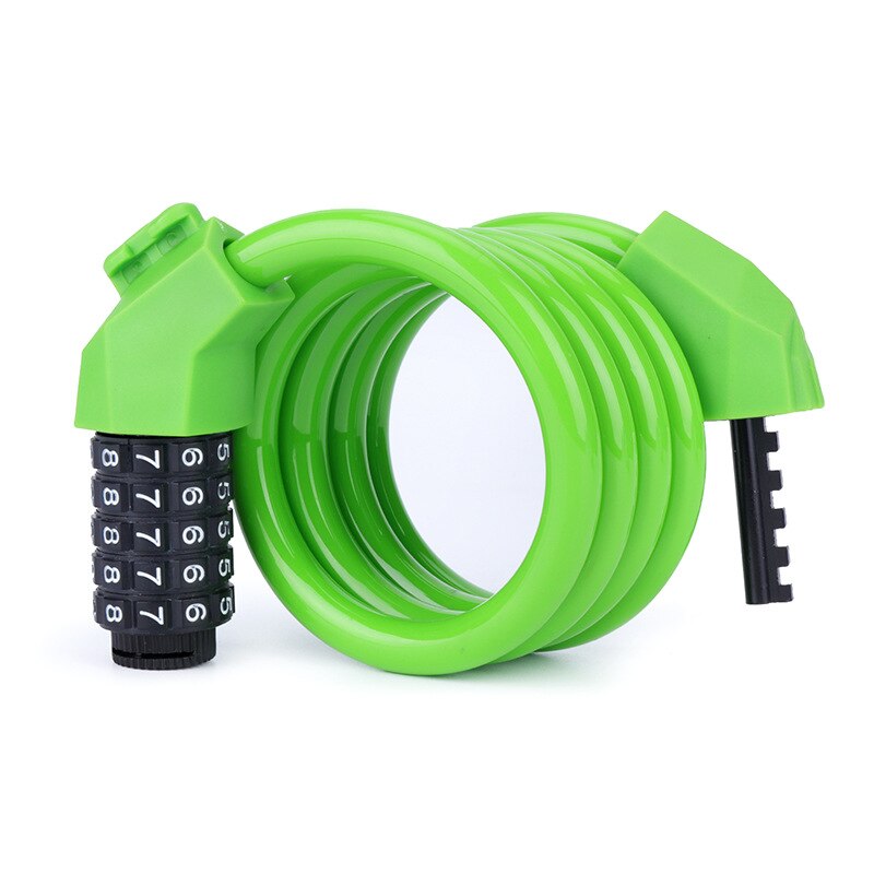 Xiaomi-accesorios para bicicleta eléctrica Qicycle EF1, candado de combinación de 5 dígitos, para bicicleta de montaña y carretera, con soporte: green
