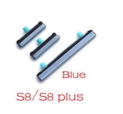 SIde Volume Button + Power ON / OFF Buttton Key Set For Samsung Galaxy Note 8 S8 S9 S10 Plus Replacement Parts: S8 plus Blue