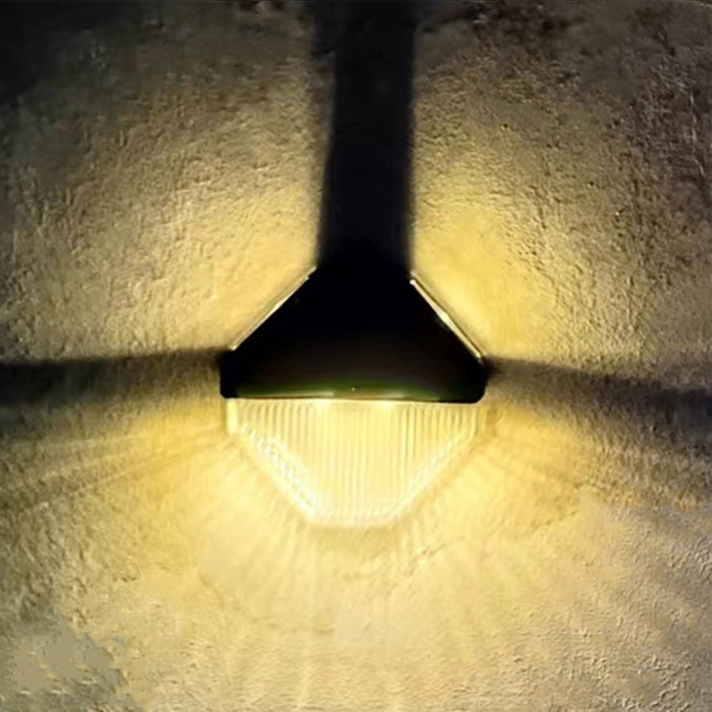 1–6er-Pack Solarleuchten, Veranda-Lampe, Wandleuchten, Dachrinnenbeleuchtung, hochhelle LED, automatische Aufladung, wasserdicht, Veranda, Weg, Zaun, Außenbereich: Burgunderrot / RGB