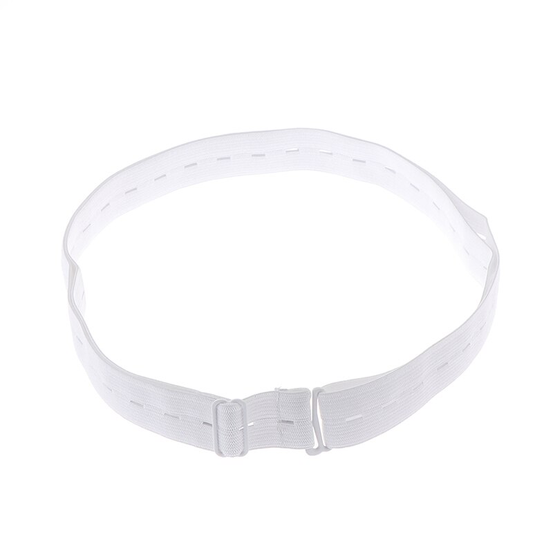 Cinturón ajustable para una camisa fácil, antideslizante, a prueba de arrugas, correas para soporte de camisa, soporte de cinturón de bloqueo cerca de la camisa: Blanco