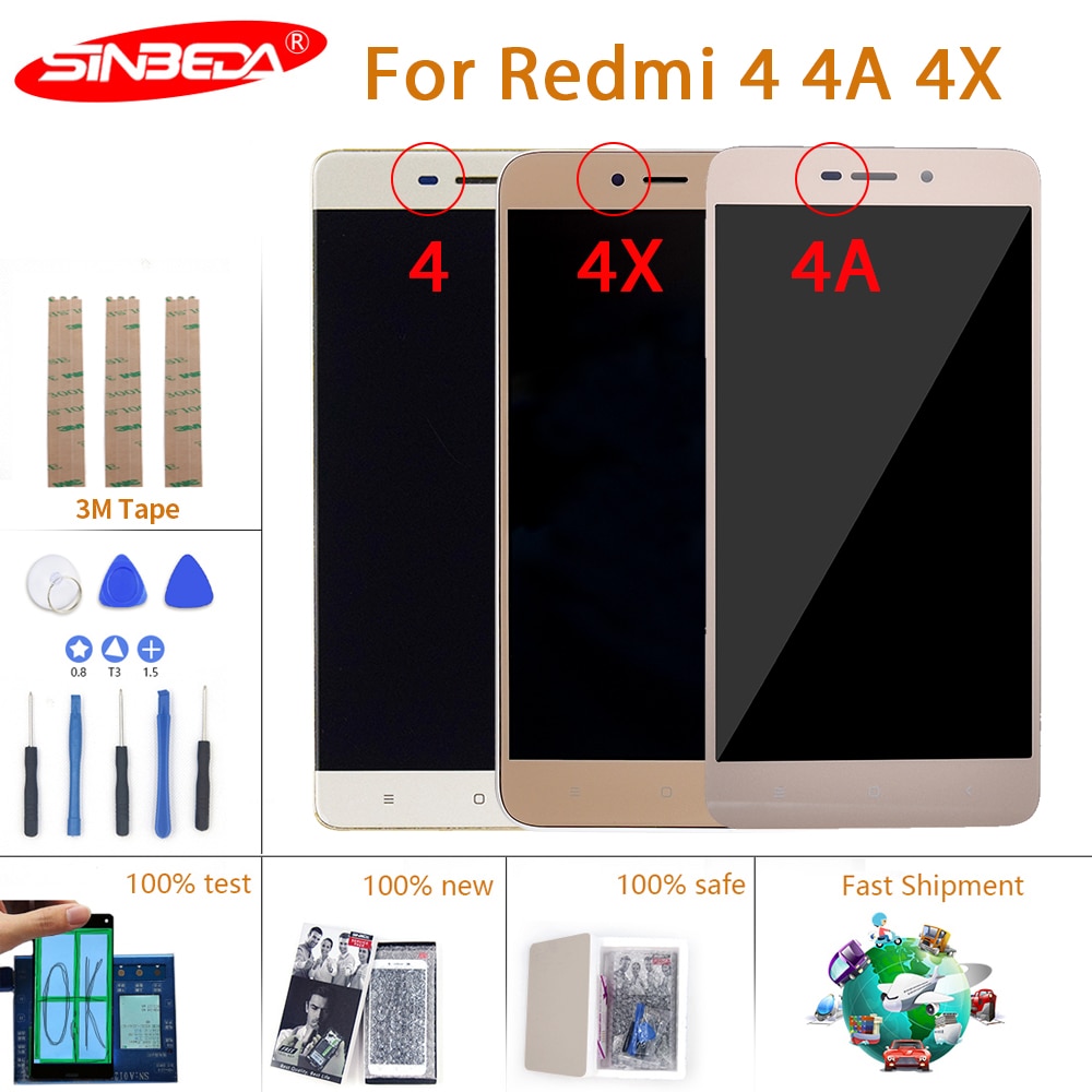 Original For Xiaomi Redmi 4 4A 4X LCD Display Touch Screen Digitizer with Frame For Redmi 4A 4X LCD Screen Assemble Repair Parts