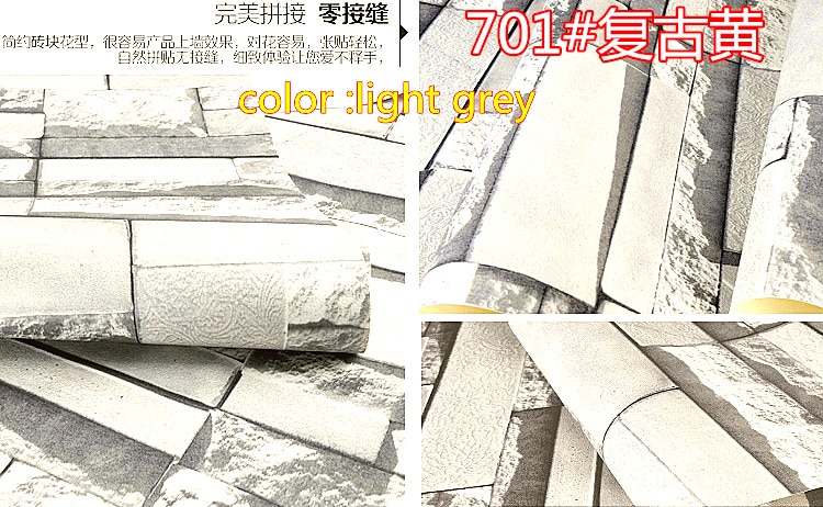 Papel tapiz de ladrillo moderno de PVC 3D para sala de estar y dormitorio, papel de pared de grano de piedra de imitación de ladrillo chino retro