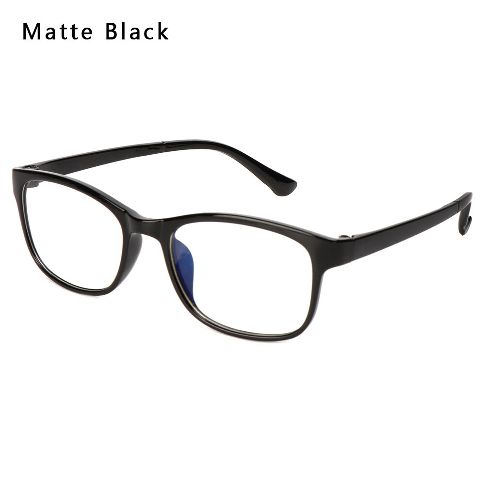 1PC Unisex UV400 Classic Anti-blue Rays Radiation Blocking Glasses Square Frames Clear Lens Computer Goggles Eyeglasses: Matte Black
