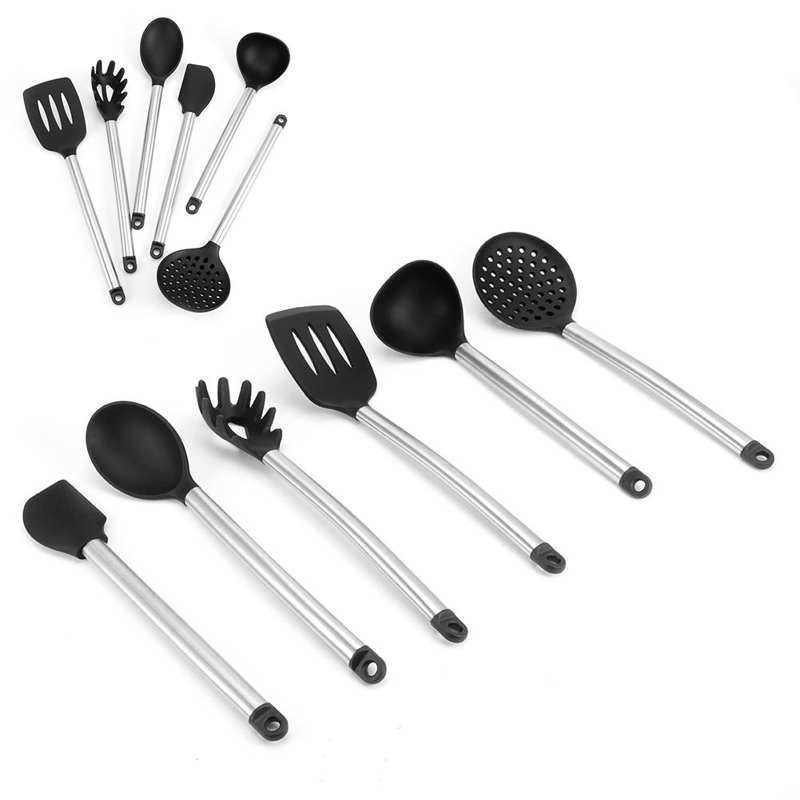 6 Stks/set Siliconen Kookgerei Sets Lepel Spatel Set Non-stick Bakken Koken Tools Keuken Accessoires Keuken Gereedschap