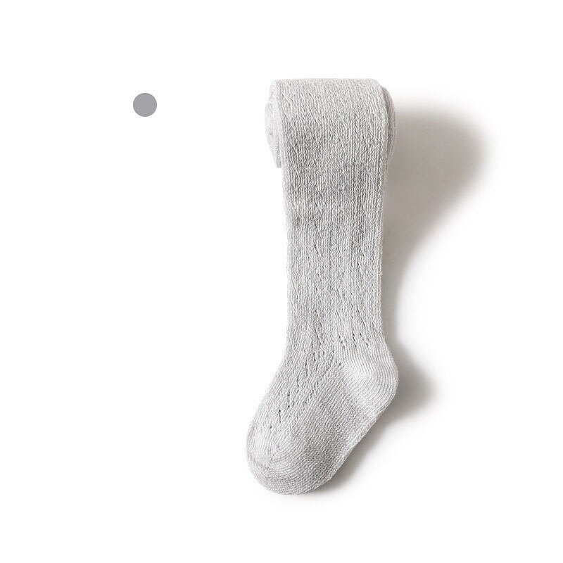 Zomer Dunne Holle Mesh Baby Panty Zachte Katoenen Baby Panty Effen Kleur Kids Meisjes Ademende Kousen Panty: Gray