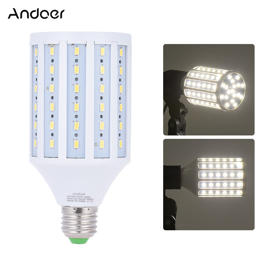 Andoer Fotostudio Fotografie Verlichting 40 W LED Corn Lamp Gloeilamp 90 Kralen 5500 K E27