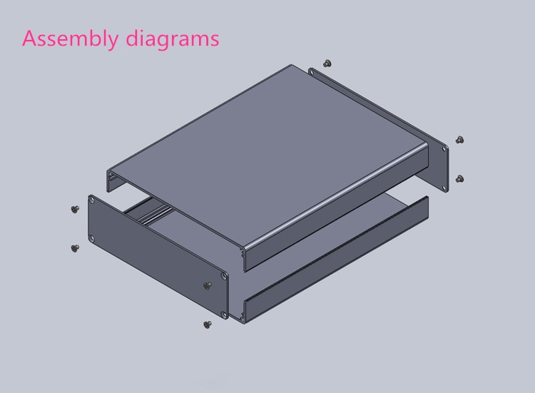 Aluminium verstärker chassis Instrumentierung gehäuse STB shell/AMP Gehäuse/fall/DIY box (152*44*150mm)