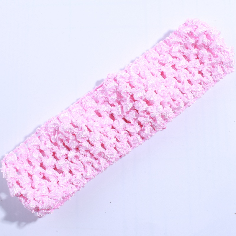 50 stk. 4cm- heklet strikk til hårtilbehør, uthult strikket pannebånd til hårbånd, hodeplagg: Lavendel