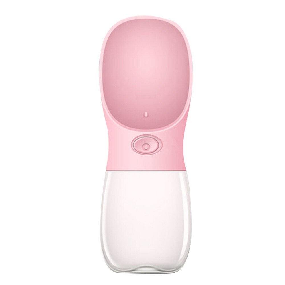 350ml Pets Going Out Water Cup Portable Outdoor Travel Dog Cat Kettle Drinking Water Bottle Lanyard Pet Products FP8: Pink