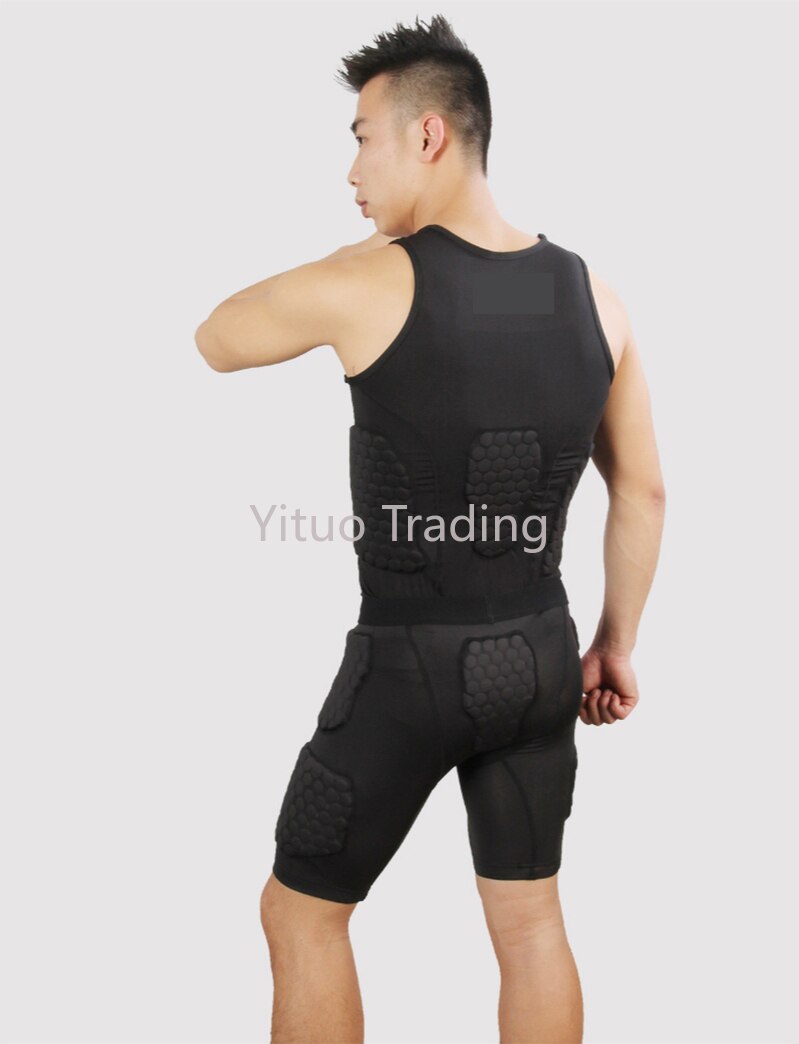 JLFZY01 Sports Basketball Tights Honeycomb Anti-collision Clothing Football Training Protective Vest Goalkeeper Protective Gear