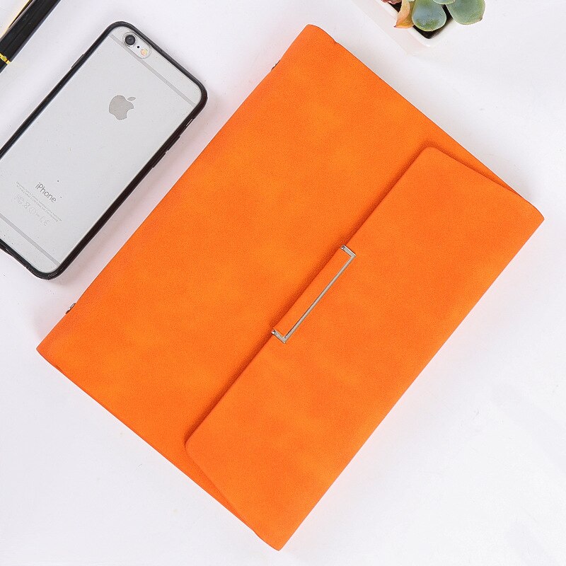 Binder Notebook Pu Leather Bible Notepad Folder A5 Diary Weekly Planner Agenda Planner Note Books Travel Journal: Orange B5