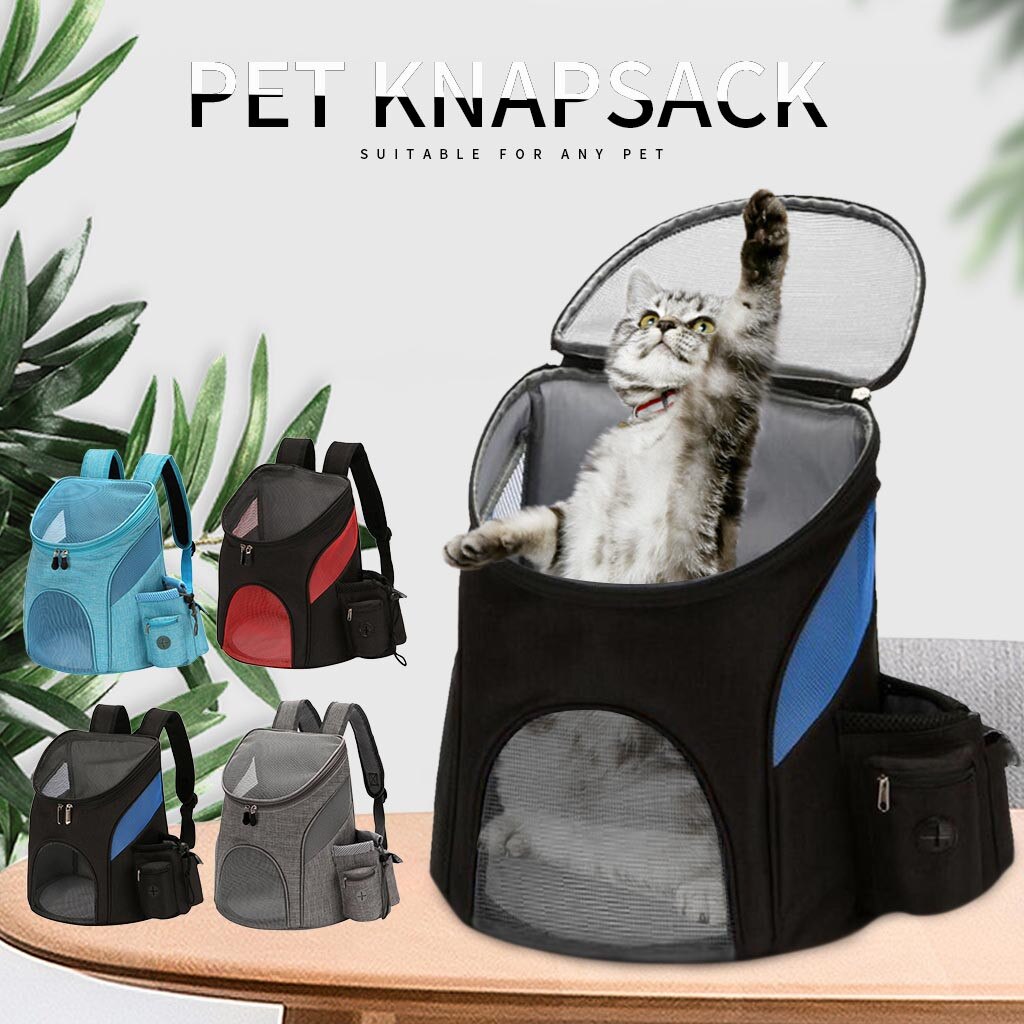 Breathable Cat Carrier Backpack Pet Cat Small Dogs Outdoor Travel Bag Carry knap sack Translucent anti-depression 45x36x31cm